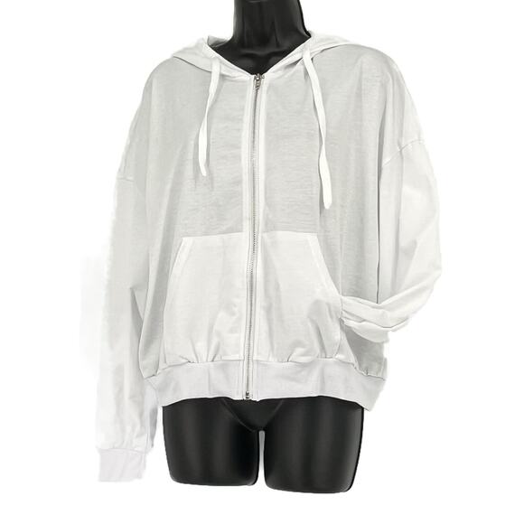 Shein Hoodie Tee in White Size XL - Picture 1 of 7